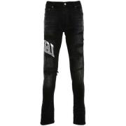 Amiri Svart Distressed Skinny Jeans Black, Herr