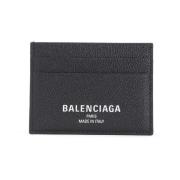 Balenciaga Svart Läder Plånbok Stiligt Tillbehör Black, Herr