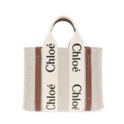 Chloé Woody shopper väska Beige, Dam