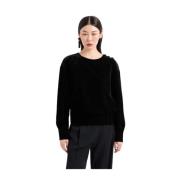 Emporio Armani Chenille Knapp Axeltröja Black, Dam