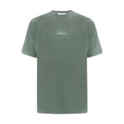 Stone Island Kompas Logo T-shirt i 'Musk' Green, Herr