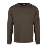 C.p. Company Ull Crewneck Sweater med dragkedja Green, Herr