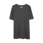 Zadig & Voltaire Distressed 'Hard IS Love' T-Shirt Gray, Herr