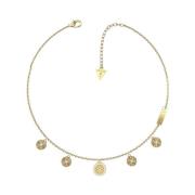 Guess Damhalsband Rostfritt Stål Guld Cubic Zirkonia Yellow, Dam