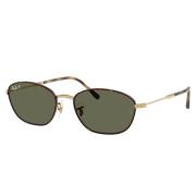 Ray-Ban Polariserade metall solglasögon grön G-15 Brown, Unisex