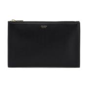 Salvatore Ferragamo Elegant Läderpåse med Expanderbart Design Black, D...