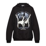 Versace Jeans Couture Tryckt sweatshirt Black, Herr