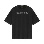 Fear Of God Svart Logo Print Jersey T-shirt Black, Herr