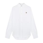 Maison Kitsuné Klassisk Button-Down Skjorta White, Herr