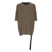 Rick Owens Bomulls T-shirt Rund Hals Kort Ärm Brown, Herr