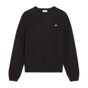 Celine Svart Boxy Triomphe Pullover Tröja Black, Herr