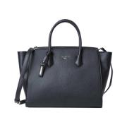 Gaëlle Paris Svart Shopper Väska med Dragkedja Black, Dam