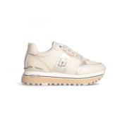 Liu Jo Maxi Wonder Svart Sneakers Platform Beige, Dam