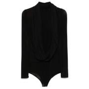 Magda Butrym Svart Bodysuit Elegant Stil Black, Dam