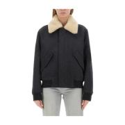 Ami Paris Jacka med shearlingkrage Gray, Unisex