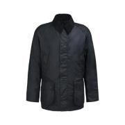 Barbour Svart Vaxad Bomull Vinterjacka Black, Herr