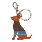 Gallo Unisex grön hund nyckelring med flerfärgade ränder Multicolor, U...