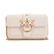 Pinko Love One Pocket Cross Body Väska White, Dam