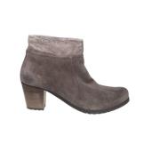 Mephisto Taupe dam ankel boot med metallisk kant Gray, Dam