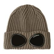 C.p. Company Räfflad Stickad Goggle Beanie Green, Unisex