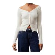 Calvin Klein Jeans Vit Sweater Kollektion White, Dam