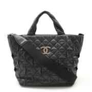 Chanel Vintage Pre-owned Laeder totevskor Black, Dam