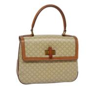 Celine Vintage Pre-owned Canvas handvskor Beige, Dam