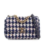 Chanel Vintage Pre-owned Tyg chanel-vskor Blue, Dam