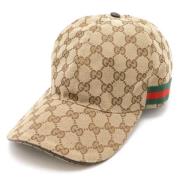 Gucci Vintage Pre-owned Canvas hattar-och-kepsar Beige, Dam