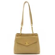 Chanel Vintage Pre-owned Laeder totevskor Beige, Dam