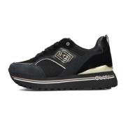 Liu Jo Maxi Wonder 73 Svart Mocka Sneakers Black, Dam