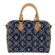 Louis Vuitton Vintage Pre-owned Canvas handvskor Blue, Dam