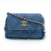 Chanel Vintage Pre-owned Denim crossbodyvskor Blue, Dam