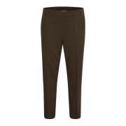 Kaffe Curve Skogsnatt Straight-Leg Byxor Green, Dam