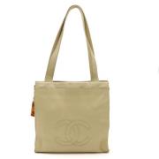 Chanel Vintage Pre-owned Laeder totevskor Beige, Dam