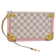 Louis Vuitton Vintage Pre-owned Canvas axelremsvskor White, Dam