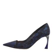 Dior Vintage Pre-owned Tyg klackskor Blue, Dam