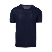 Roberto Collina Stilren Rundhals T-shirt Blue, Herr