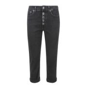 Dondup Svarta Jeans med Smyckesdetaljer Black, Dam