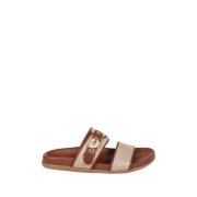 Ancient Greek Sandals Linne & Cotto Platta Sandal Brown, Dam