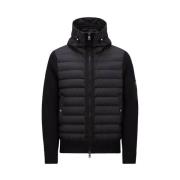 Moncler Vadderad ullkardigan med dun Black, Herr