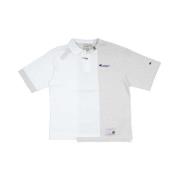 Mihara Yasuhiro Vit Broderad Logotyp T-shirt White, Herr