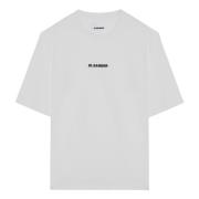 Jil Sander Kortärmad rund hals T-shirt White, Herr