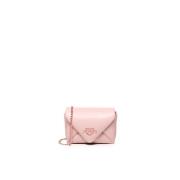 Love Moschino Rosa Metallic Brevväska med Magnetisk Stängning Pink, Da...