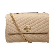 Tory Burch Chevron Konvertibel Axelväska Beige, Dam