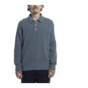 Norse Projects Avslappnad Borstad Polo i Alpacka/Ull Blandning Gray, H...