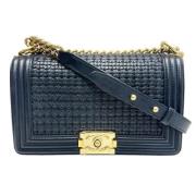 Chanel Vintage Pre-owned Laeder chanel-vskor Blue, Dam