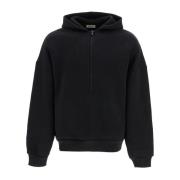 Fear Of God Oversized huvtröja med halv dragkedja Black, Herr