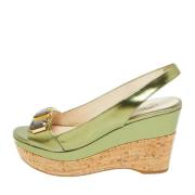 Prada Vintage Pre-owned Laeder sandaler Green, Dam