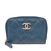 Chanel Vintage Pre-owned Laeder plnbcker Blue, Dam